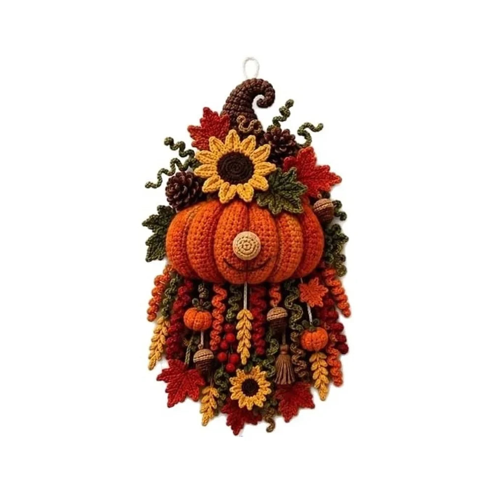 Kit de Décoration de Porte au Crochet Fait Main, Thèmes Saisonniers : Père Noël, Cœur de la Saint-Valentin, Noël, Lapin de
