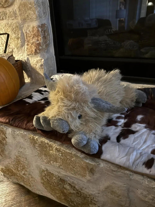 Peluche Vache Highland Anti-Stress – Compagnon Apaisant pour le Sommeil — photo d'un client 5